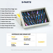 S-PARTS HOPE Titanium Brake Bolt Kit HOPE RACE Complete Kit (28pcs) Candy Oil Slick
