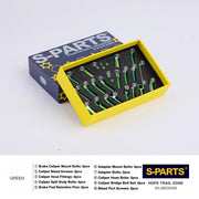 S-PARTS HOPE Titanium Brake Bolt Kit HOPE TRAIL / ZONE Complete Kit (26pcs) Green