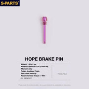 S-PARTS HOPE Titanium Brake Bolt Kit HOPE Brake Pad Retaining Pin ×1 Purple