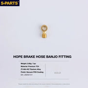 S-PARTS HOPE Titanium Brake Bolt Kit HOPE Banjo Fitting×1 Gold
