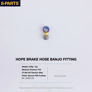 S-PARTS HOPE Titanium Brake Bolt Kit HOPE Banjo Fitting×1 Rainbow