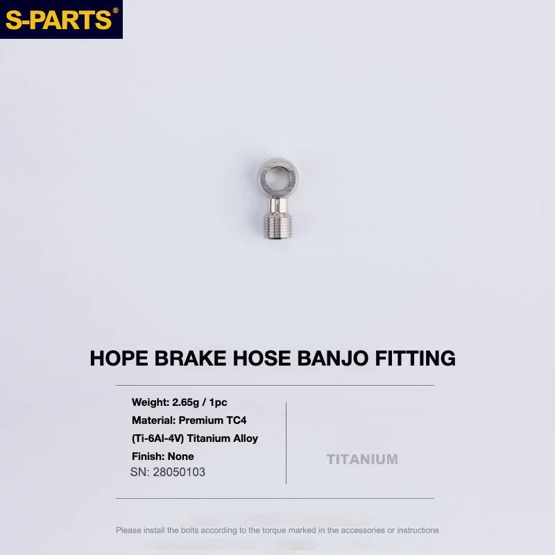 S-PARTS HOPE Titanium Brake Bolt Kit HOPE Banjo Fitting×1