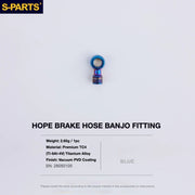 S-PARTS HOPE Titanium Brake Bolt Kit HOPE Banjo Fitting×1 Blue