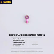 S-PARTS HOPE Titanium Brake Bolt Kit HOPE Banjo Fitting×1 Purple