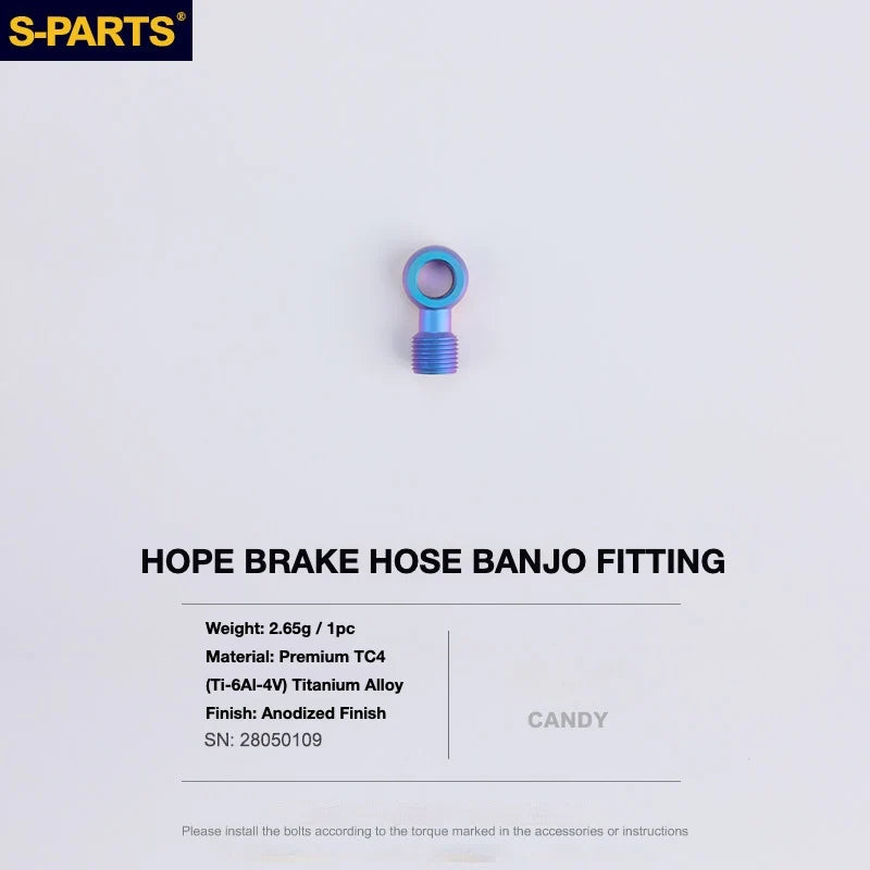 S-PARTS HOPE Titanium Brake Bolt Kit HOPE Banjo Fitting×1 Candy Oil Slick