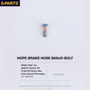 S-PARTS HOPE Titanium Brake Bolt Kit HOPE Banjo Bolt×1 Rainbow