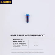 S-PARTS HOPE Titanium Brake Bolt Kit HOPE Banjo Bolt×1 Blue