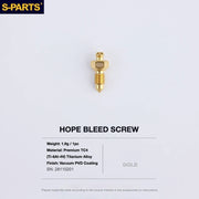 S-PARTS HOPE Titanium Brake Bolt Kit HOPE Bleed Screw×1 Gold