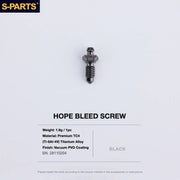 S-PARTS HOPE Titanium Brake Bolt Kit HOPE Bleed Screw×1 Black