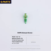 S-PARTS HOPE Titanium Brake Bolt Kit HOPE Bleed Screw×1 Green