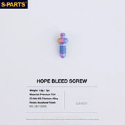 S-PARTS HOPE Titanium Brake Bolt Kit HOPE Bleed Screw×1 Candy Oil Slick