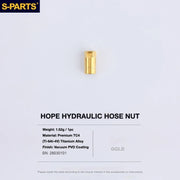 S-PARTS HOPE Titanium Brake Bolt Kit HOPE Hydraulic Hose Nut×1 Gold