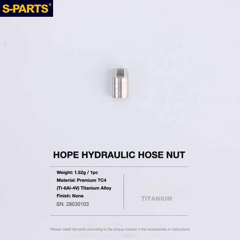 S-PARTS HOPE Titanium Brake Bolt Kit HOPE Hydraulic Hose Nut×1