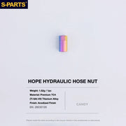 S-PARTS HOPE Titanium Brake Bolt Kit HOPE Hydraulic Hose Nut×1 Candy Oil Slick