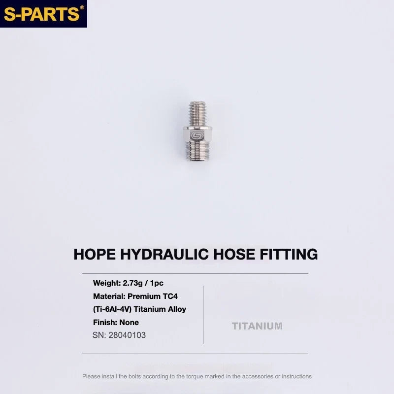 S-PARTS HOPE Titanium Brake Bolt Kit HOPE Hydraulic Hose Fitting×1