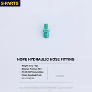S-PARTS HOPE Titanium Brake Bolt Kit HOPE Hydraulic Hose Fitting×1 Green