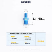 S-PARTS HOPE Titanium Brake Bolt Kit HOPE Hydraulic Hose Fitting×1 Indigo Blue