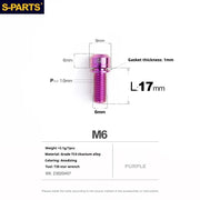 S-PARTS HOPE Titanium Brake Bolt Kit Adapter Bolt×1 Purple
