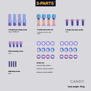 S-PARTS Litepro Titanium V-Brake Screw Series Candy