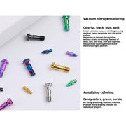 S-PARTS M10 × 29mm Double Titanium Banjo Bolt with Bleed Nipple Kit
