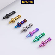 S-PARTS M10 × 29mm Double Titanium Banjo Bolt with Bleed Nipple Kit