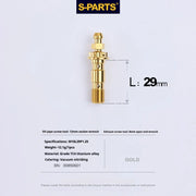 S-PARTS M10 × 29mm Double Titanium Banjo Bolt with Bleed Nipple Kit P1.25 Gold