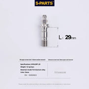 S-PARTS M10 × 29mm Double Titanium Banjo Bolt with Bleed Nipple Kit P1.25