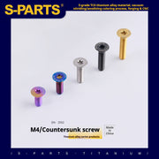 S-PARTS M4 Countersunk Titanium Screws — L8–45mm
