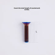 S-PARTS M4 Countersunk Titanium Screws — L8–45mm