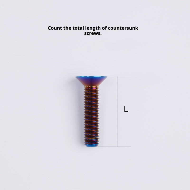 S-PARTS M4 Countersunk Titanium Screws — L8–45mm