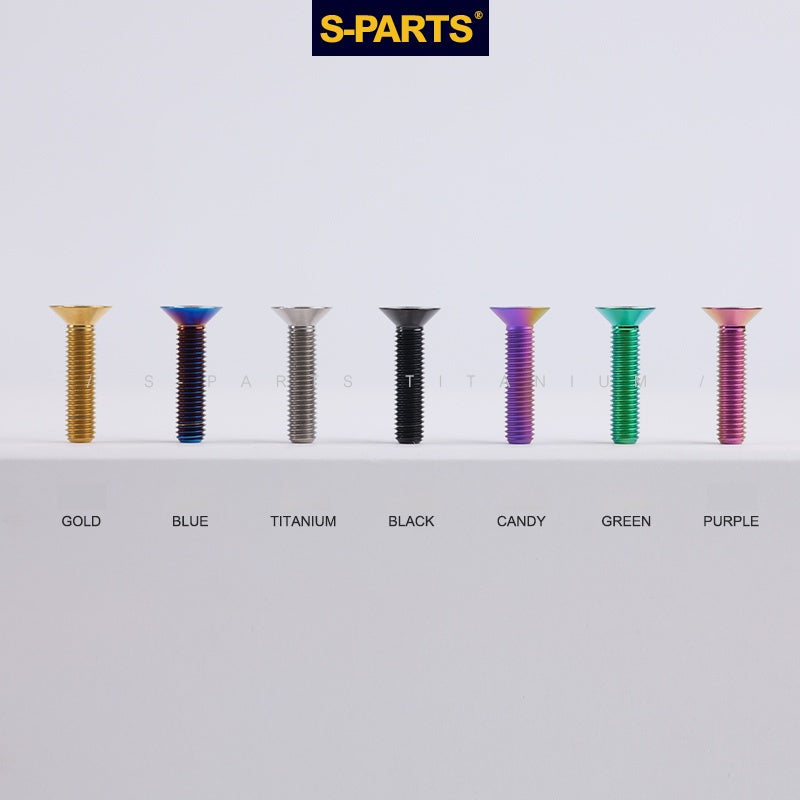 S-PARTS M4 Countersunk Titanium Screws — L8–45mm