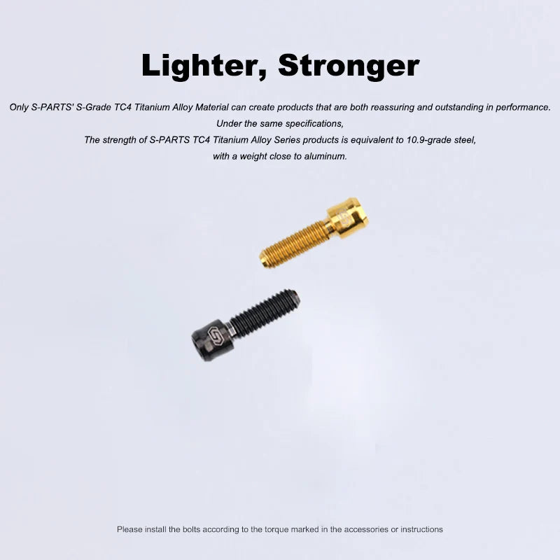 S-PARTS M4 × 6–50mm Titanium Small Column Head Screws