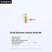 S-PARTS M4 × 6–50mm Titanium Small Column Head Screws M4X10 Gold