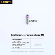 S-PARTS M4 × 6–50mm Titanium Small Column Head Screws M4X12 Rainbow