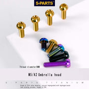 S-PARTS M5*10 / 14 / 16 mountain bike road bike bottle cage umbrella head titanium alloy disc screw
