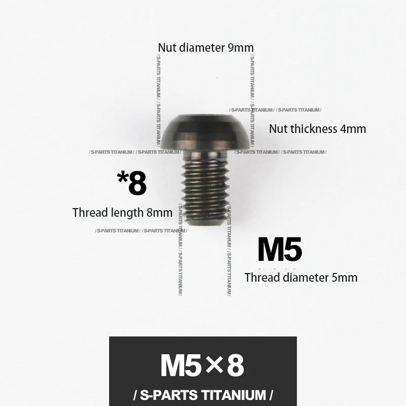 S-PARTS M5*10 / 14 / 16 mountain bike road bike bottle cage umbrella head titanium alloy disc screw