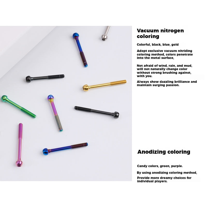 S-PARTS M5 Titanium Seatpost Bolt, Barrel Nut & Washer Hardware