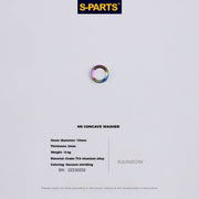 S-PARTS M5 Titanium Seatpost Bolt, Barrel Nut & Washer Hardware Concave Washer M5 D9 Rainbow