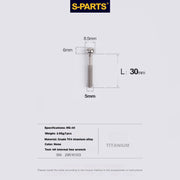 S-PARTS M5 Titanium Seatpost Bolt, Barrel Nut & Washer Hardware M5 L30