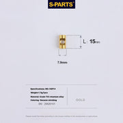 S-PARTS M5 Titanium Seatpost Bolt, Barrel Nut & Washer Hardware Cylindrical Nut M5×15D7.9 Gold