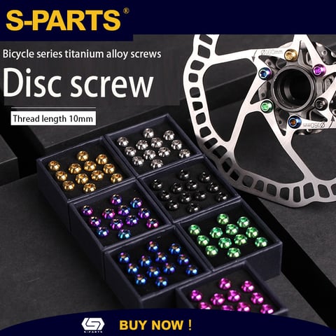 S-PARTS M5 × 10mm Titanium Disc Brake Rotor Bolt