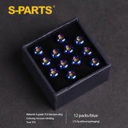 S-PARTS M5 × 10mm Titanium Disc Brake Rotor Bolt Blue