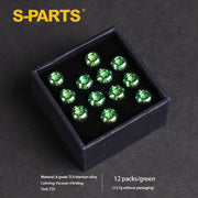 S-PARTS M5 × 10mm Titanium Disc Brake Rotor Bolt Green