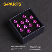 S-PARTS M5 × 10mm Titanium Disc Brake Rotor Bolt Purple