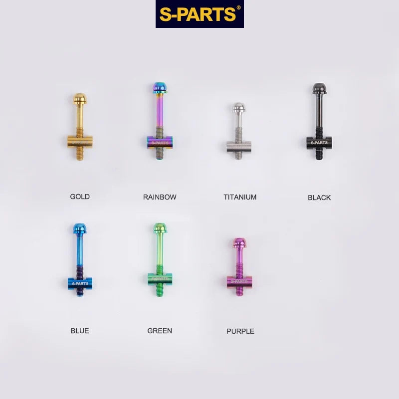 S-PARTS M5 × 30 / 35 / 40 / 47mm Titanium Bolts and Barrel Nut and Washer Screw For Bicycle Seat Post