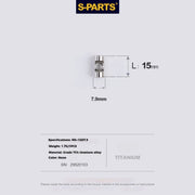 S-PARTS M5 × 30 / 35 / 40 / 47mm Titanium Bolts and Barrel Nut and Washer Screw For Bicycle Seat Post