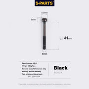 S-PARTS M5 × 30 / 35 / 40 / 47mm Titanium Bolts and Barrel Nut and Washer Screw For Bicycle Seat Post