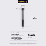 S-PARTS M5 × 30 / 35 / 40 / 47mm Titanium Bolts and Barrel Nut and Washer Screw For Bicycle Seat Post