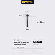 S-PARTS M5 × 30 / 35 / 40 / 47mm Titanium Bolts and Barrel Nut and Washer Screw For Bicycle Seat Post
