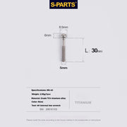 S-PARTS M5 × 30 / 35 / 40 / 47mm Titanium Bolts and Barrel Nut and Washer Screw For Bicycle Seat Post
